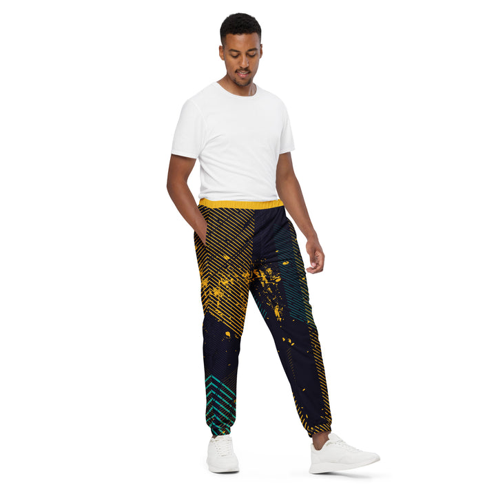 Unisex Track Pants - Black-Yellow Trace