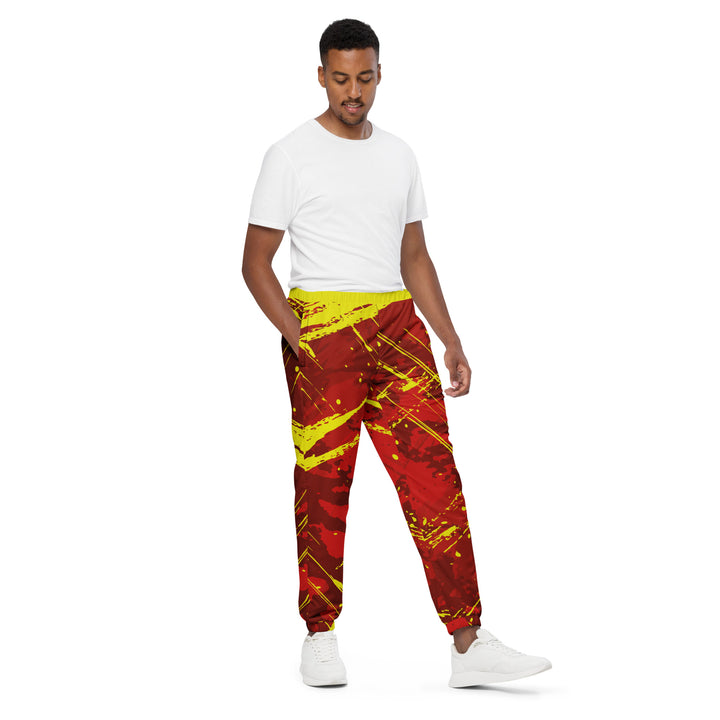 Unisex Track Pants - Red-Yellow Phoenix