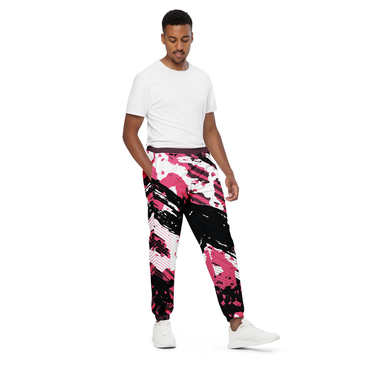 Unisex Track Pants - Black-Pink Beat