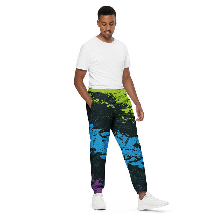 Unisex Track Pants - Blue-Green Stream