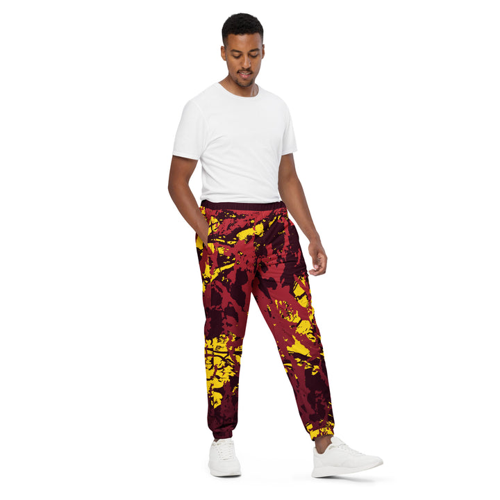 Unisex Track Pants - Black-Red Force