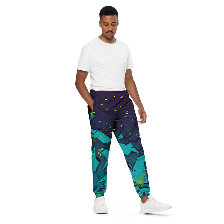 Unisex Track Pants - Blue-Turquoise Player