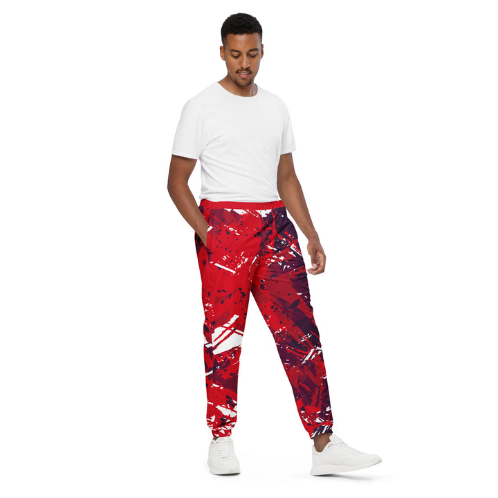 Unisex Track Pants - Red-White Extreme