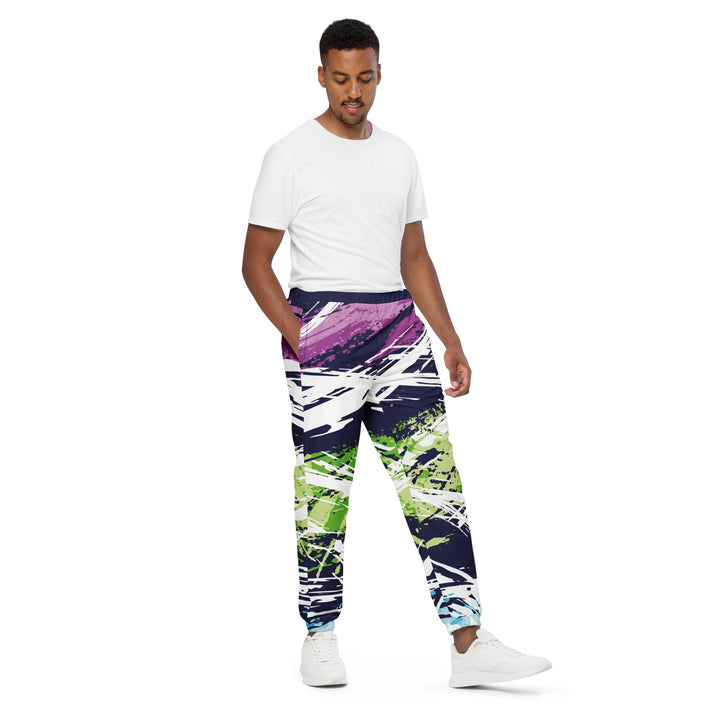 Unisex Track Pants - Blue-Green Play