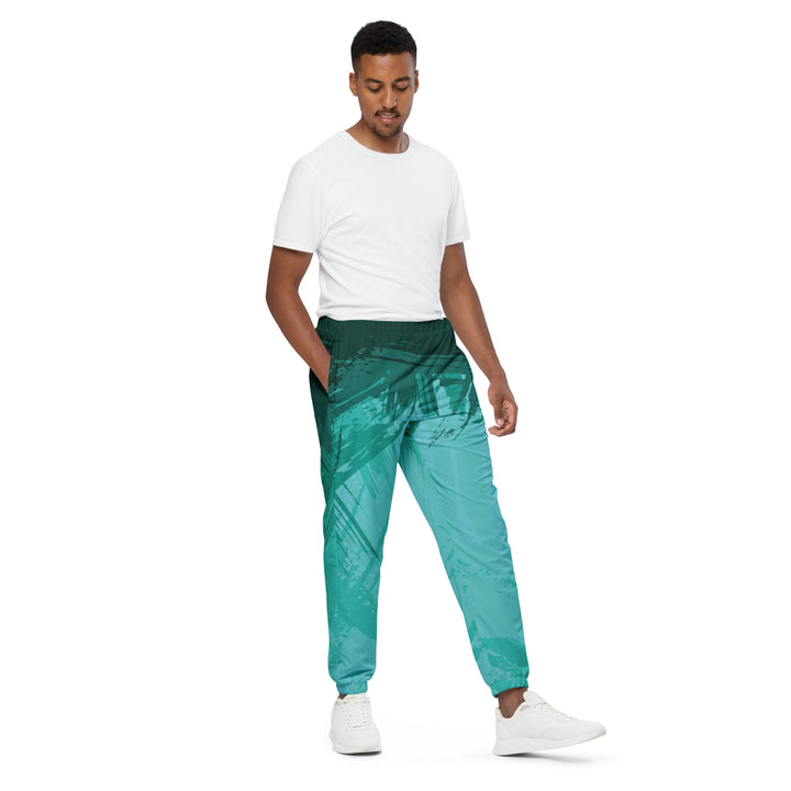 Unisex Track Pants - Turquoise Clear