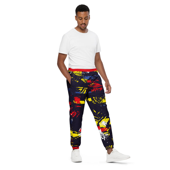 Unisex Track Pants - Blue-Red Reduce