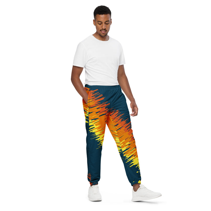 Unisex Track Pants - Blue-Orange Master