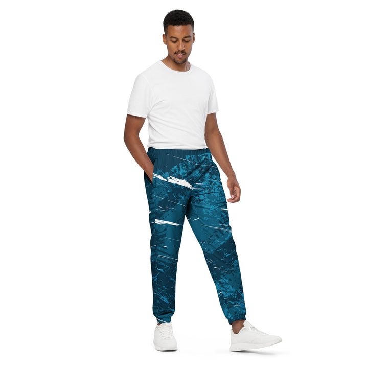 Unisex Track Pants - Blue-White Hit