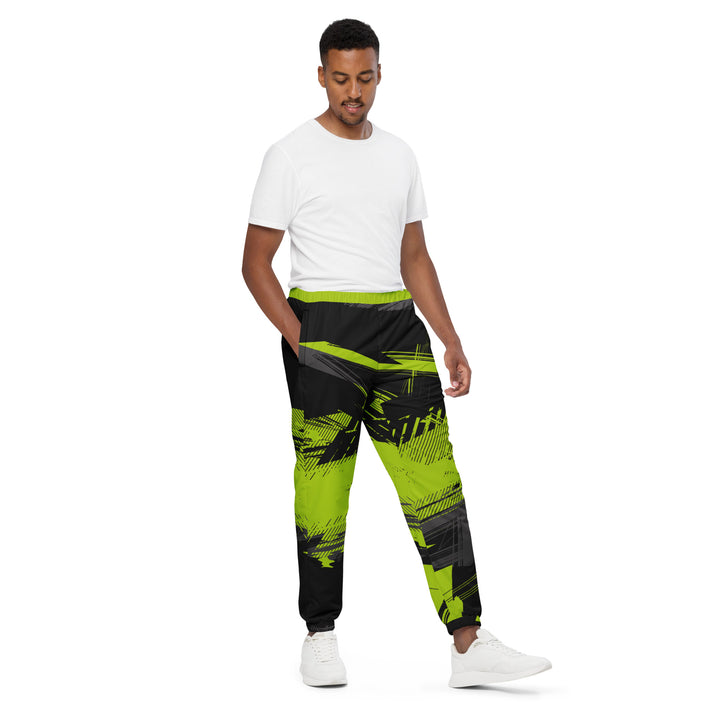 Unisex Track Pants - Black-Green Trailer