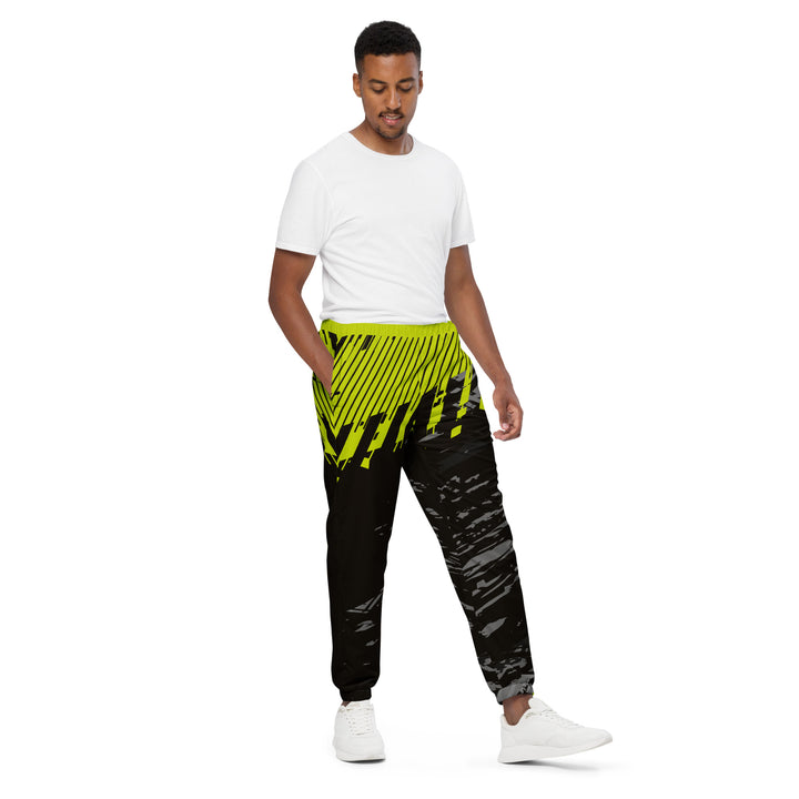 Unisex Track Pants - Black-Green Control