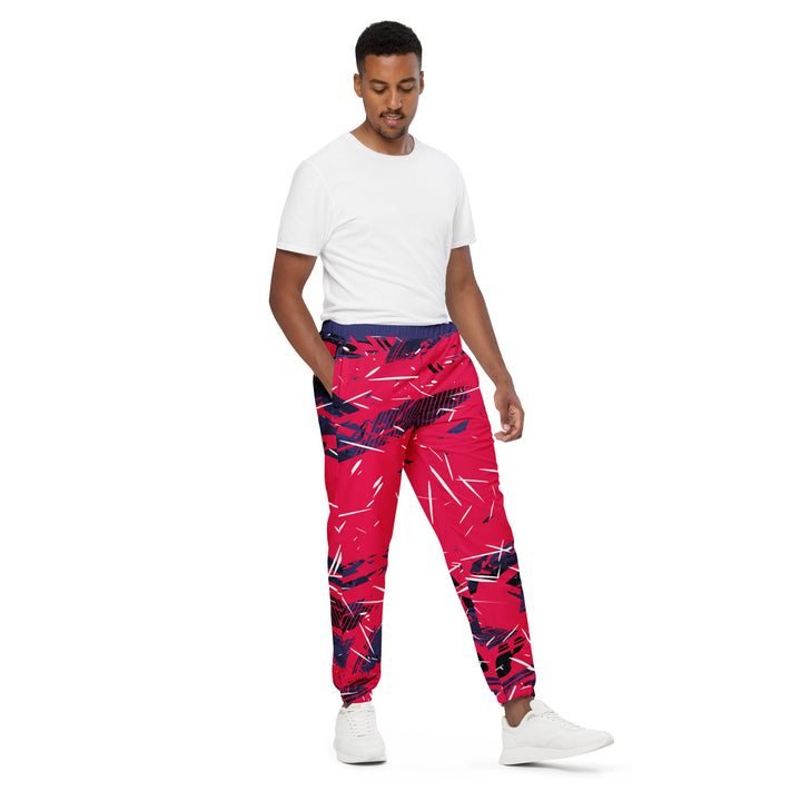 Unisex Track Pants - Red-Purple Blaze