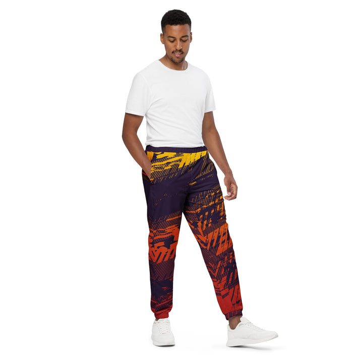 Unisex Track Pants - Purple-Orange Ride