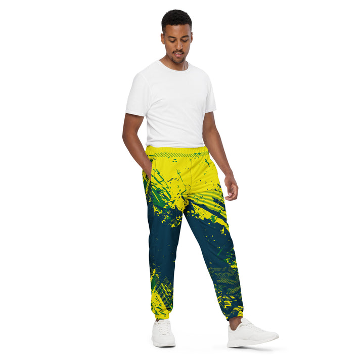 Unisex Track Pants - Green-Yellow Maintain