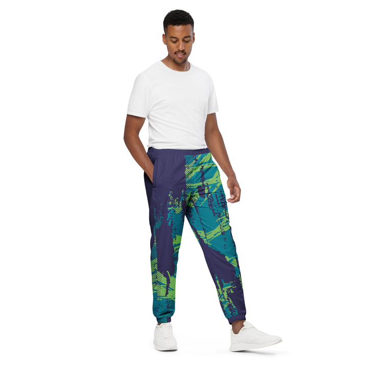 Unisex Track Pants - Purple-Green Pass