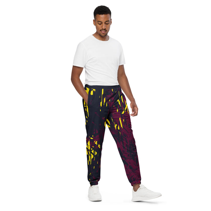 Unisex Track Pants - Red-Yellow Conflict