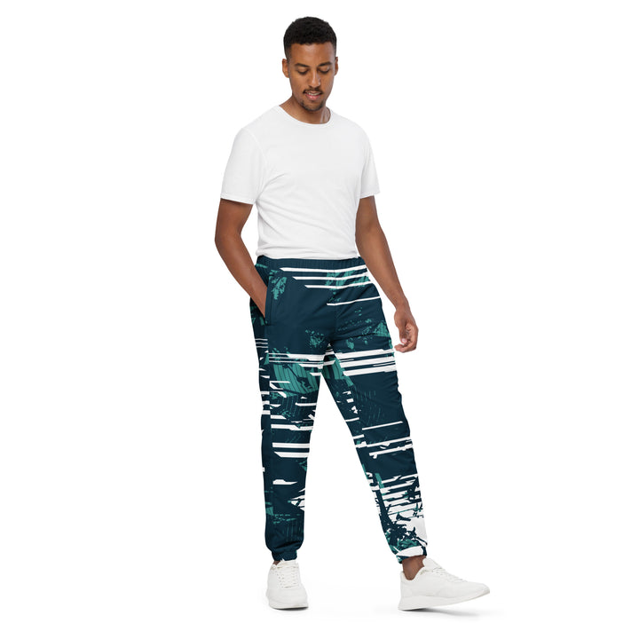 Unisex Track Pants - Green-White Aware