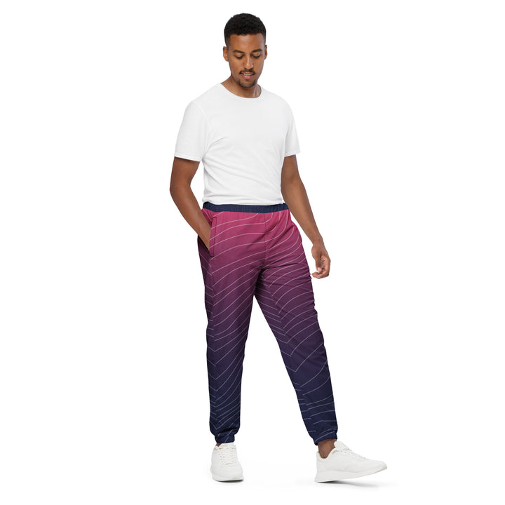 Unisex Track Pants - Purple Map