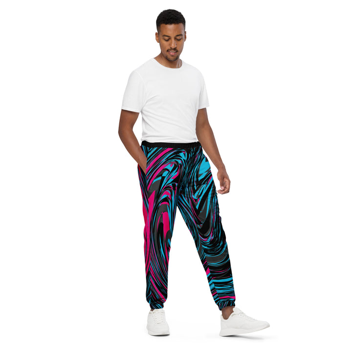 Unisex Track Pants - Blue-Pink Blend