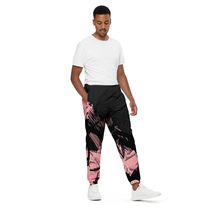 Unisex Track Pants - Black-Red Shadow