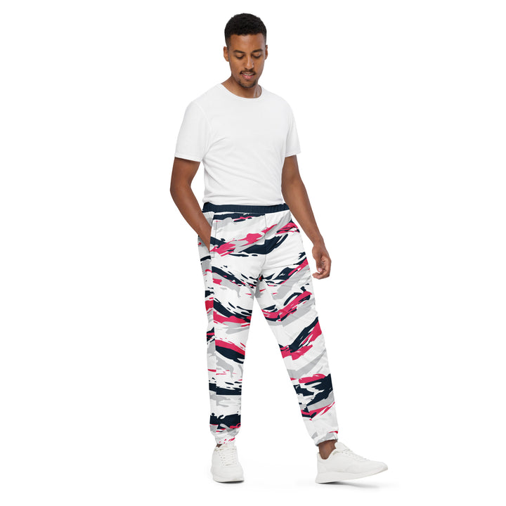 Unisex Track Pants - White-Pink River