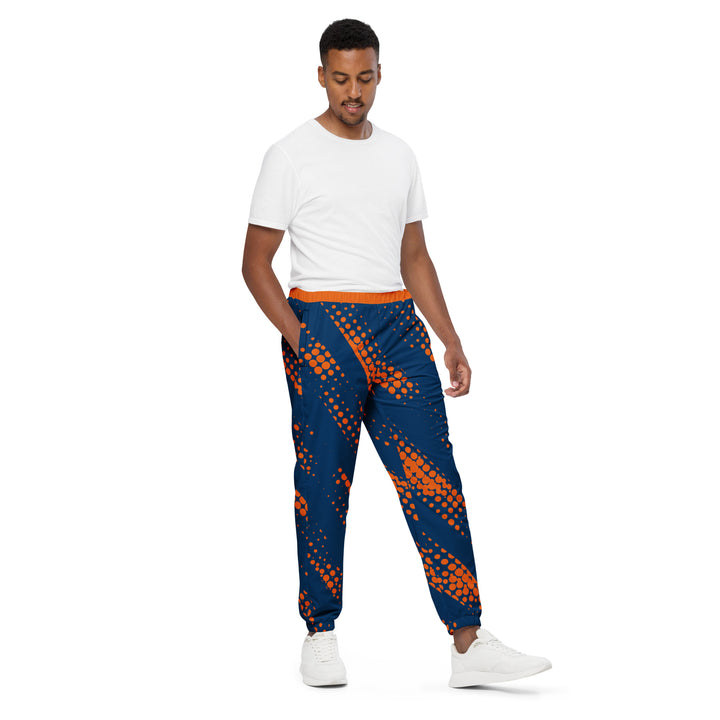 Unisex Track Pants - Blue-Orange Halftone