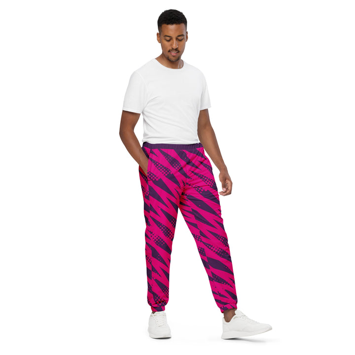 Unisex Track Pants - Pink-Purple Diamond
