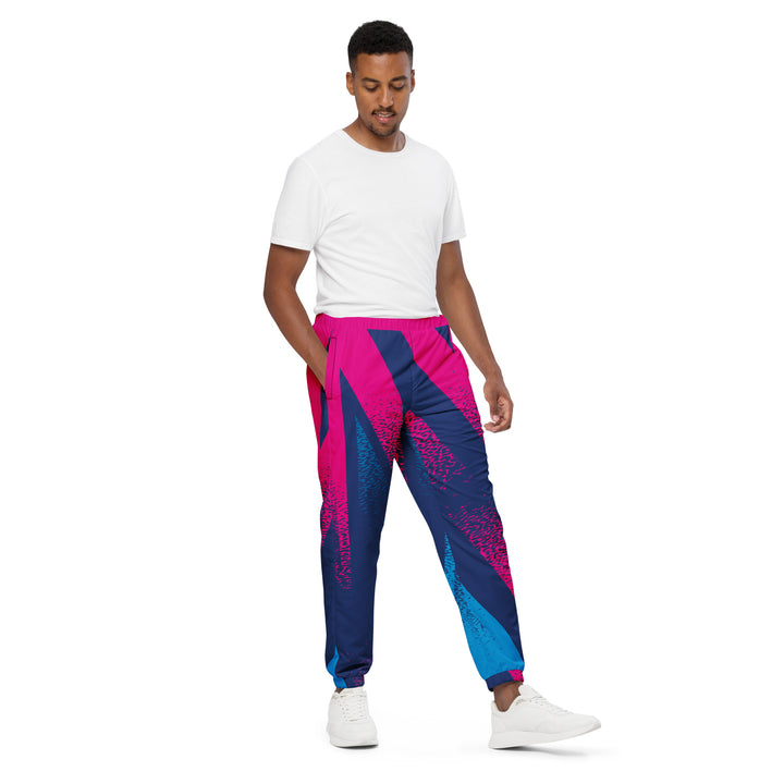 Unisex Track Pants - Blue-Pink Dots