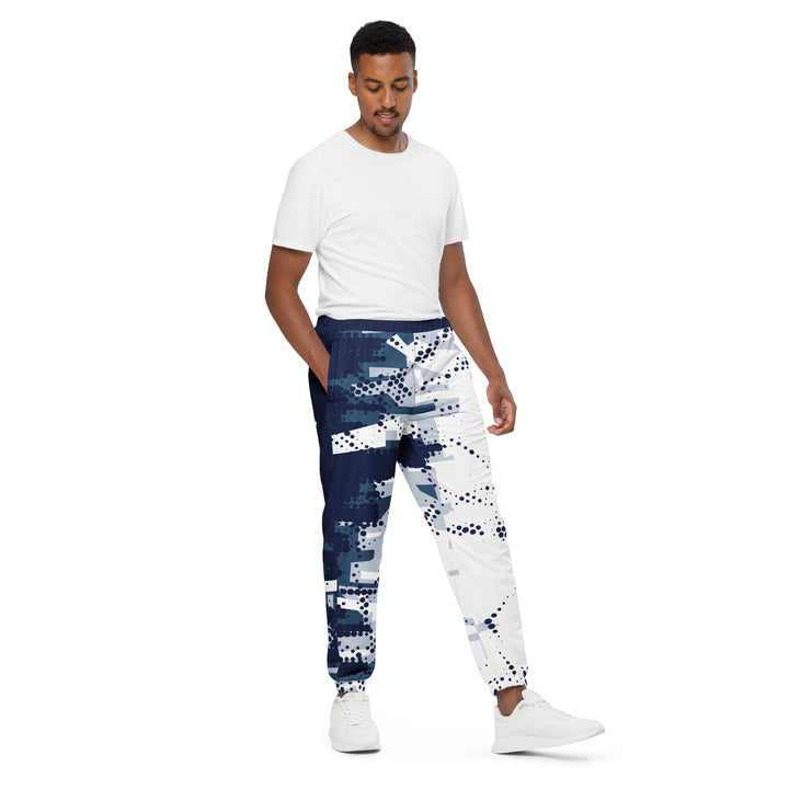 Unisex Track Pants - Blue-White City