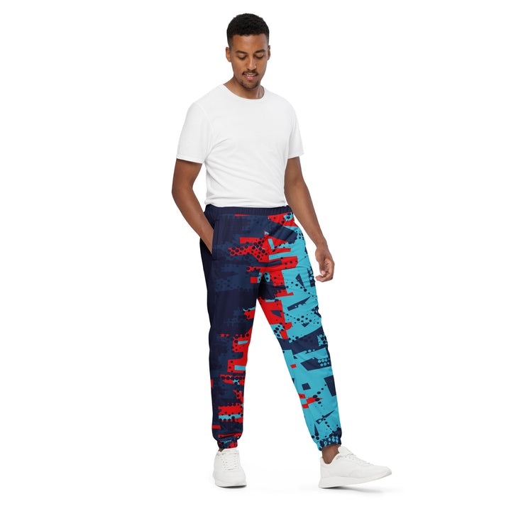 Unisex Track Pants - Blue-Red City