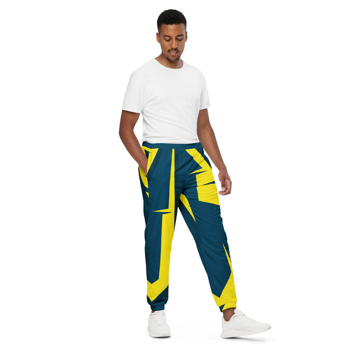 Unisex Track Pants - Blue-Yellow Room