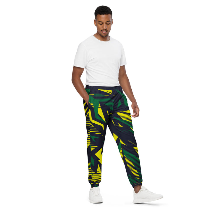 Unisex Track Pants - Black-Yellow Arrow