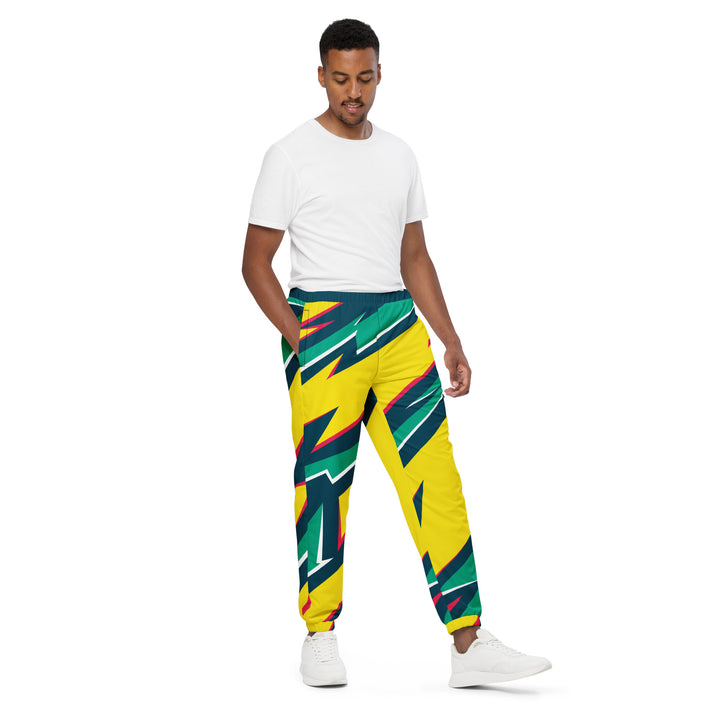 Unisex Track Pants - Yellow-Green Graffiti