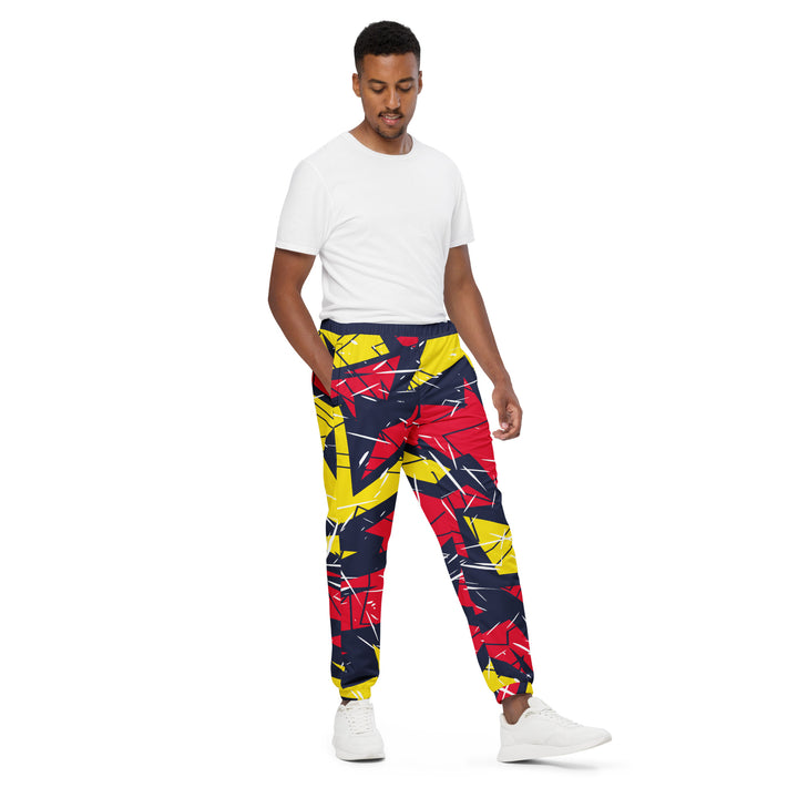 Unisex Track Pants - Purple-Red Break