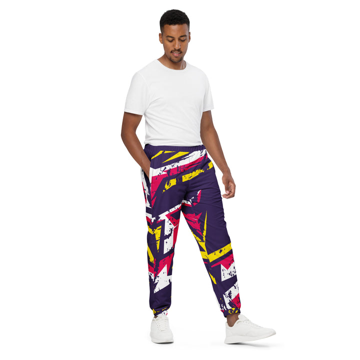 Unisex Track Pants - Purple-Pink Graffiti