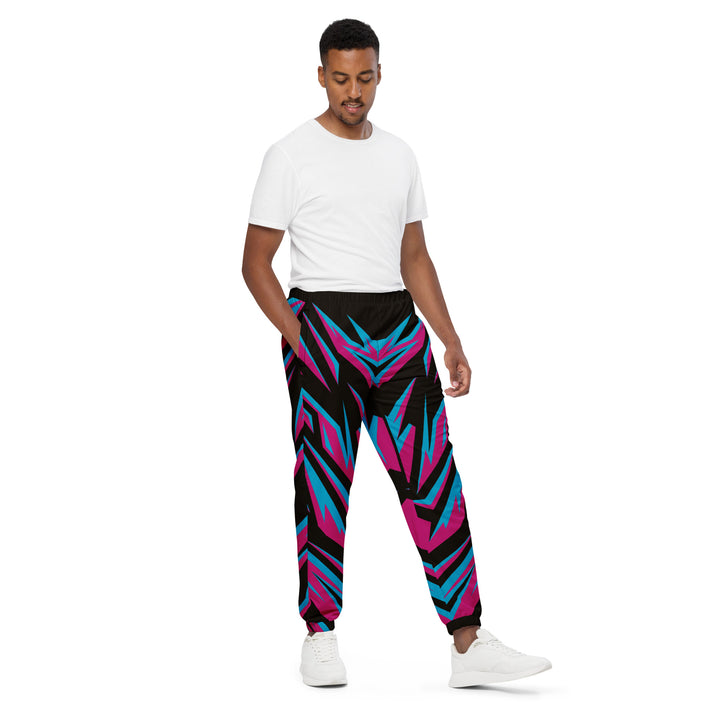 Unisex Track Pants - Black-Pink Transform