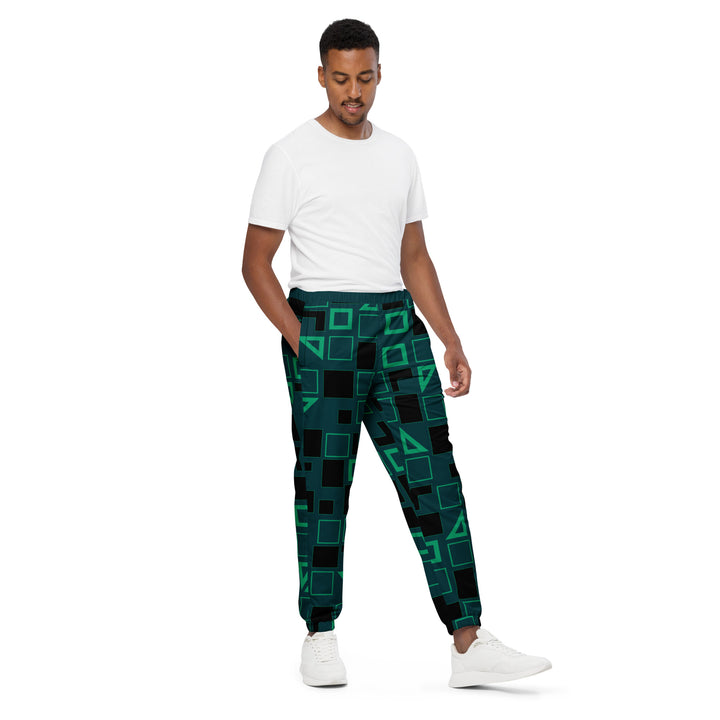 Unisex Track Pants - Green-Black Game