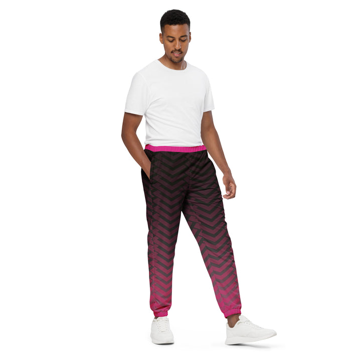 Unisex Track Pants - Pink-Black Arrow