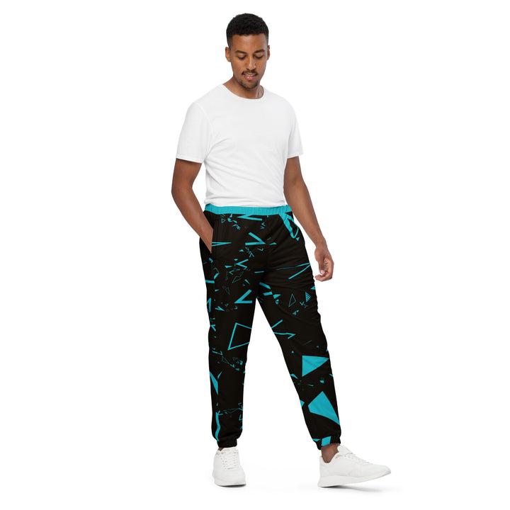 Unisex Track Pants - Black-Blue Game