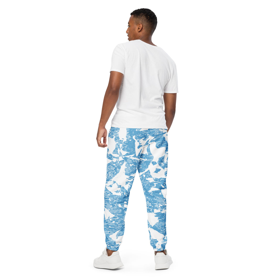 Unisex Track Pants - White-Blue Win