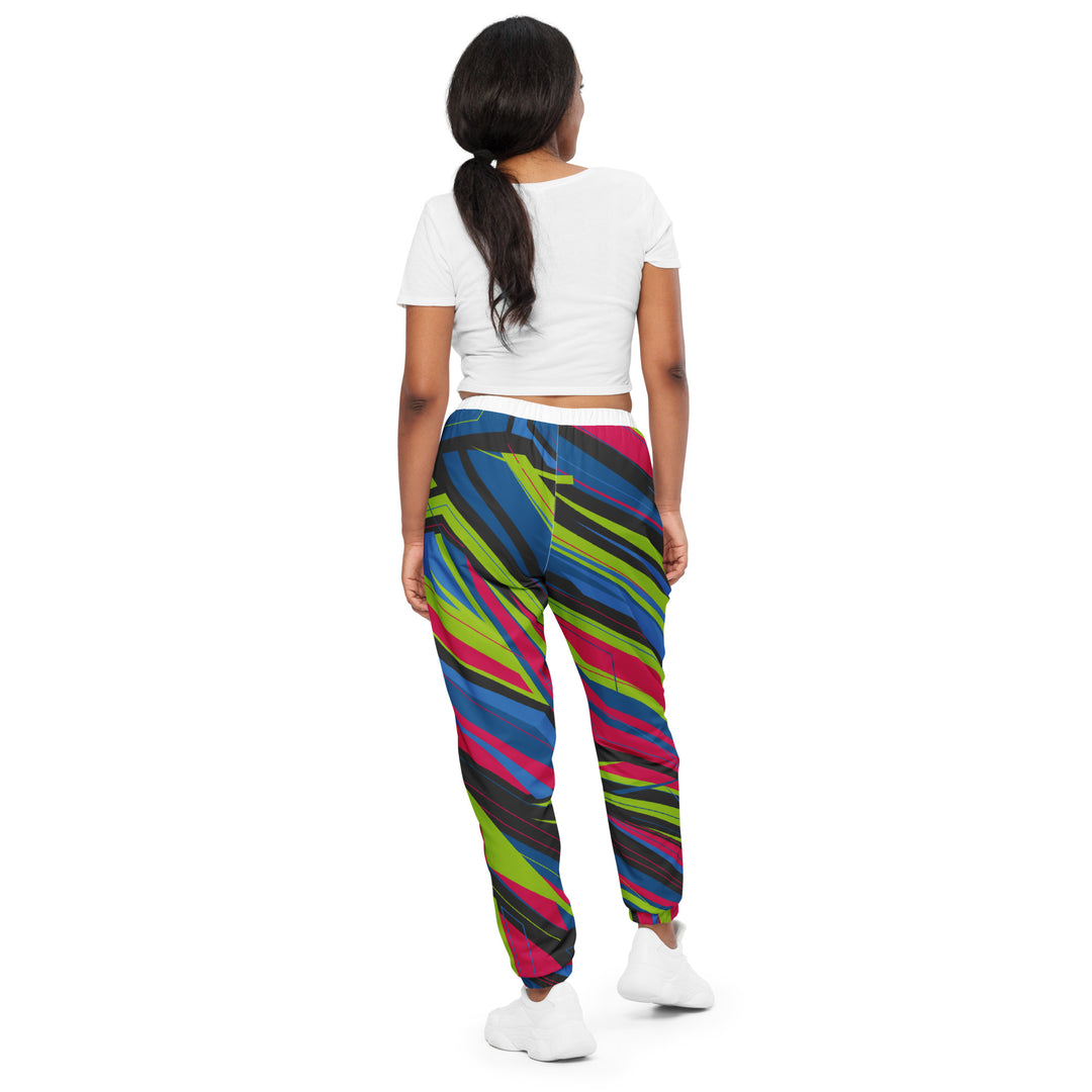 Unisex Track Pants - Red-Green Sharp