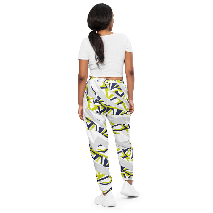 Unisex Track Pants - White-Green Rider