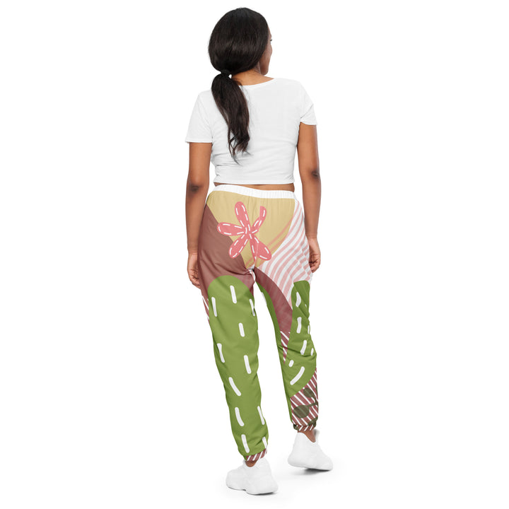 Unisex Track Pants - Red-Green Cactus