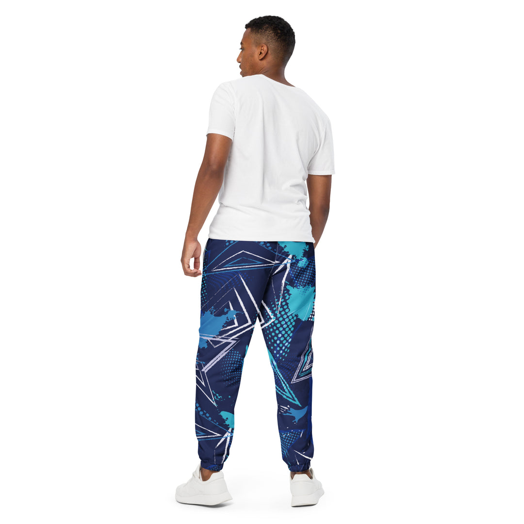 Unisex Track Pants - Blue-White Space