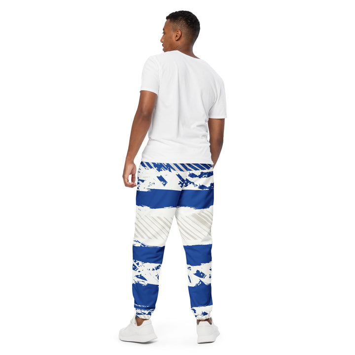 Unisex Track Pants - White-Bllue Sailor