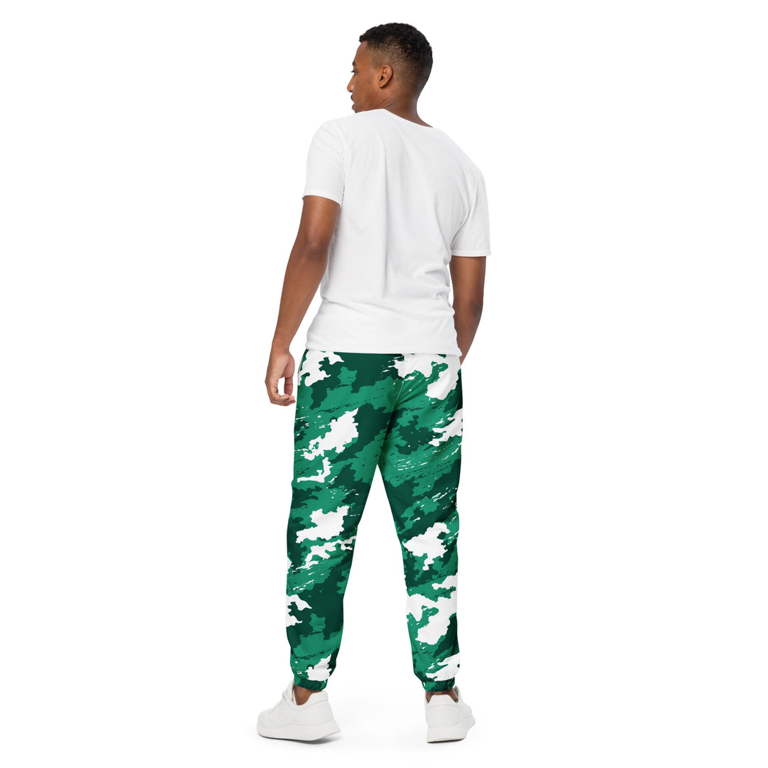 Unisex Track Pants - Green-White Cloud