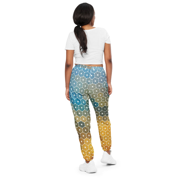 Unisex Track Pants - Yellow-Blue Mosaic