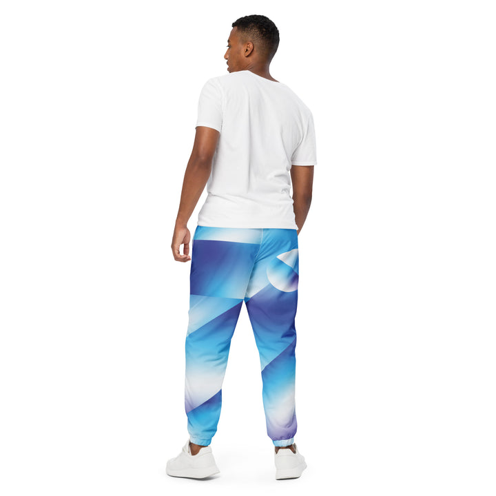 Unisex Track Pants - White-Blue Sky