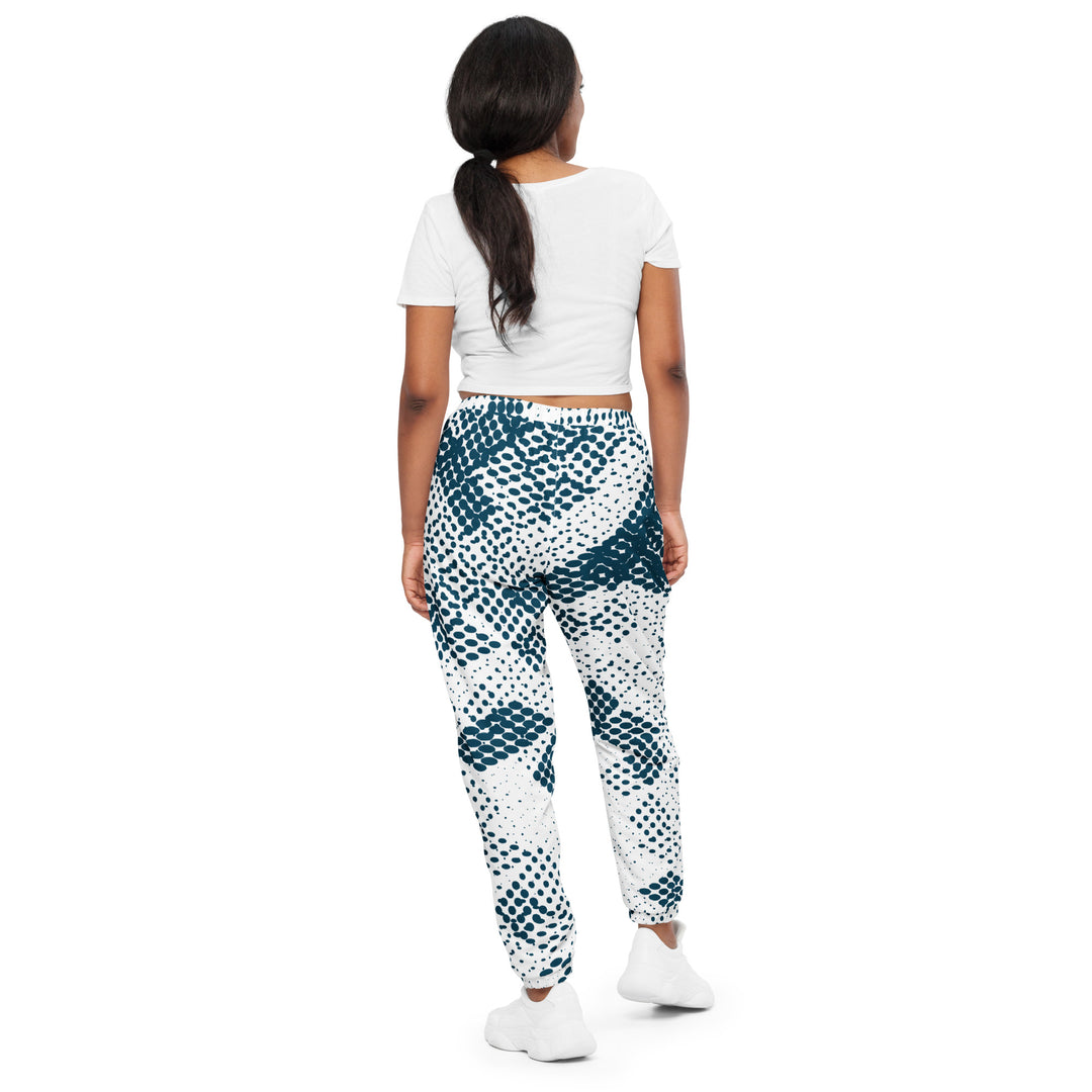 Unisex Track Pants - White-Blue Fall