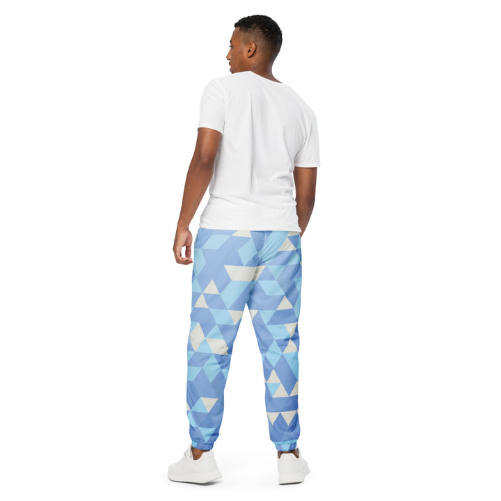 Unisex Track Pants - Blue-White Triangle