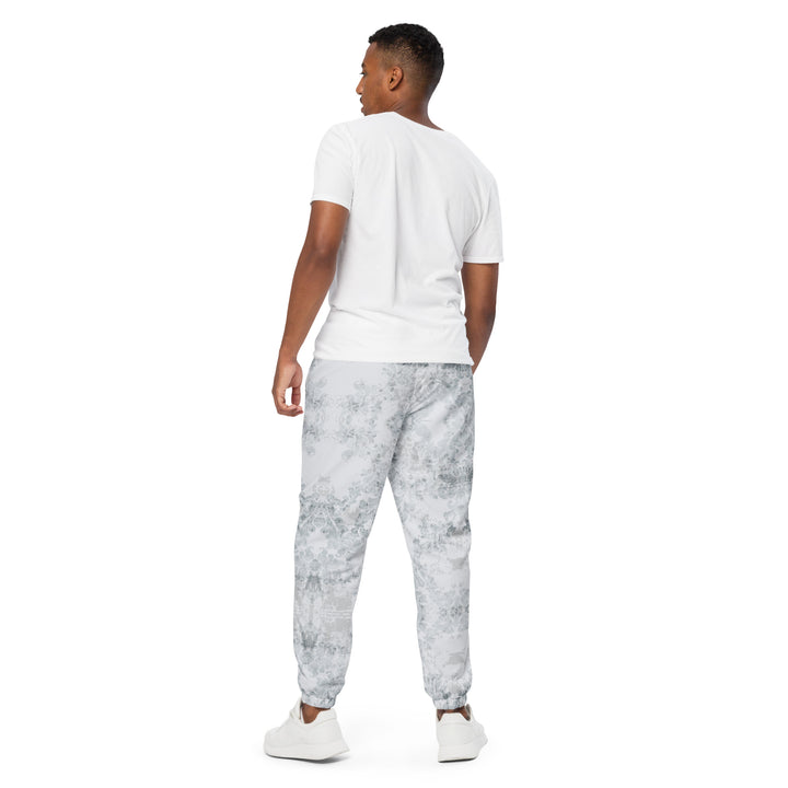 Unisex Track Pants - White-Green Paper